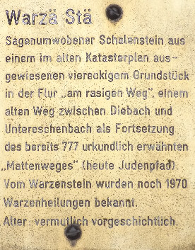 hinweistafel in situ
